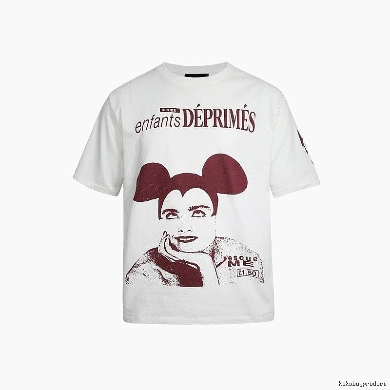 ERD Portrait Print Street Style White T-shirt