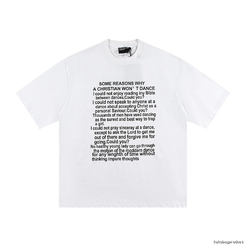 ERD Slogan Print Street Style White T-Shirt