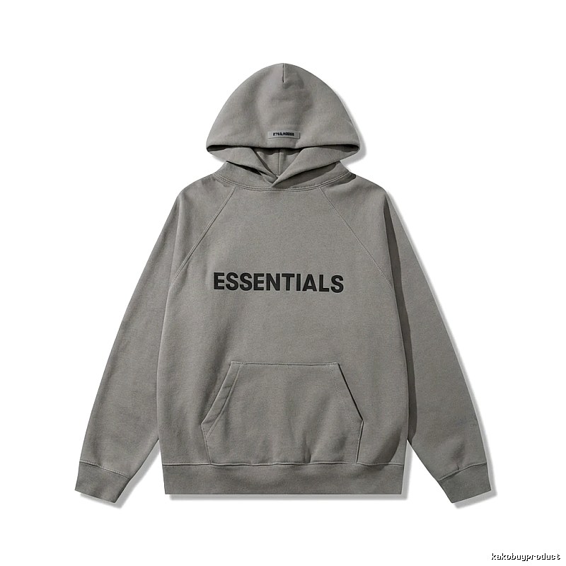 ESSENTIALS minimalist gray hoodie