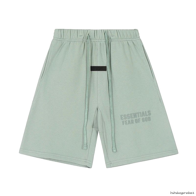 ESSENTIALS minimalist style light green shorts