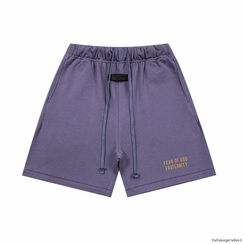 ESSENTIALS minimalist style light purple shorts
