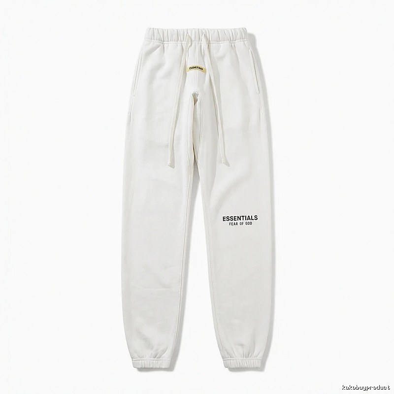 ESSENTIALS minimalist style white sweatpants