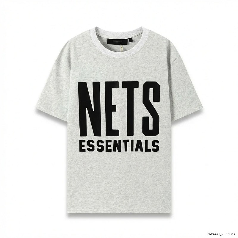 ESSENTIALS Trendy Brand Simple Style Grey T-shirt