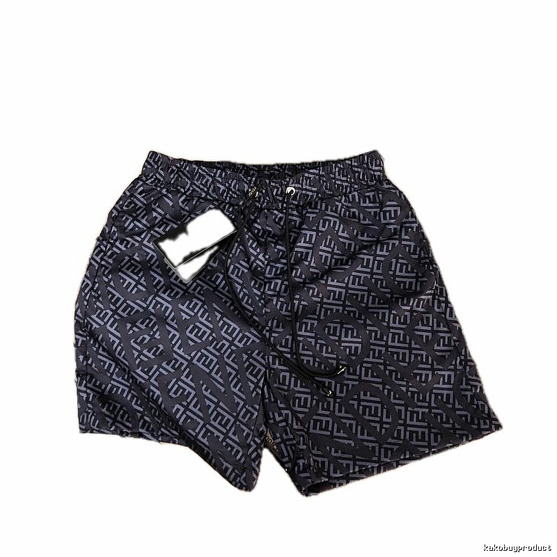 Fendi FF Monogram Trendy Cool Style Black Shorts