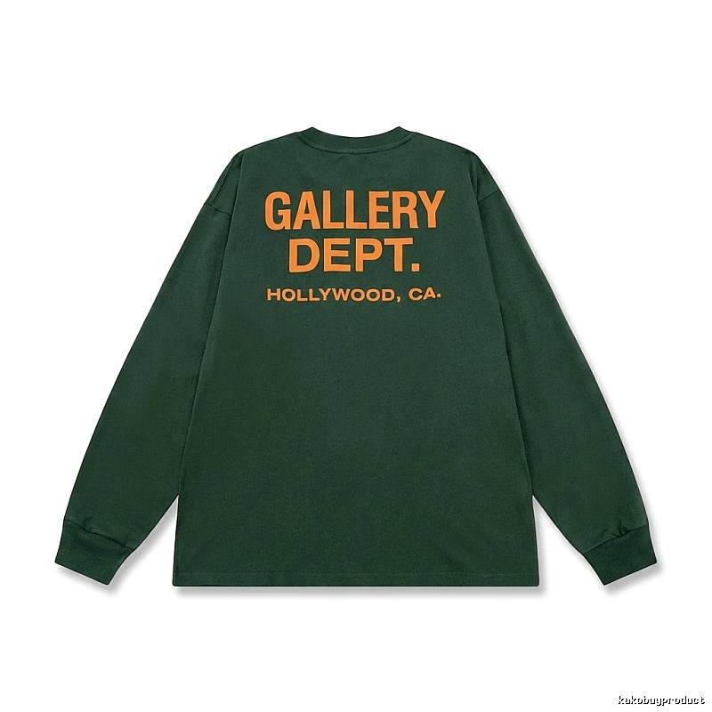 Gallery Dept Retro Style Dark Green Long-sleeve Shirt
