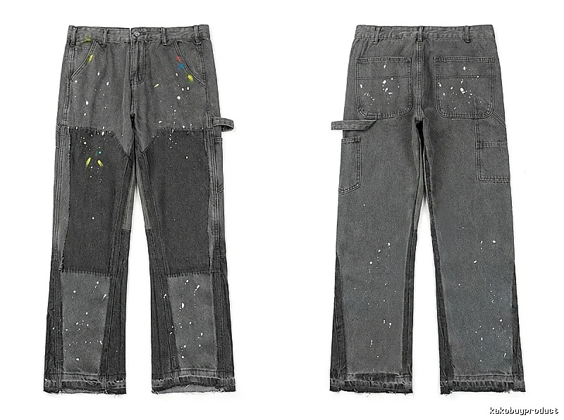 Gallery Dept. Stitched Graffiti Style Grey Pants