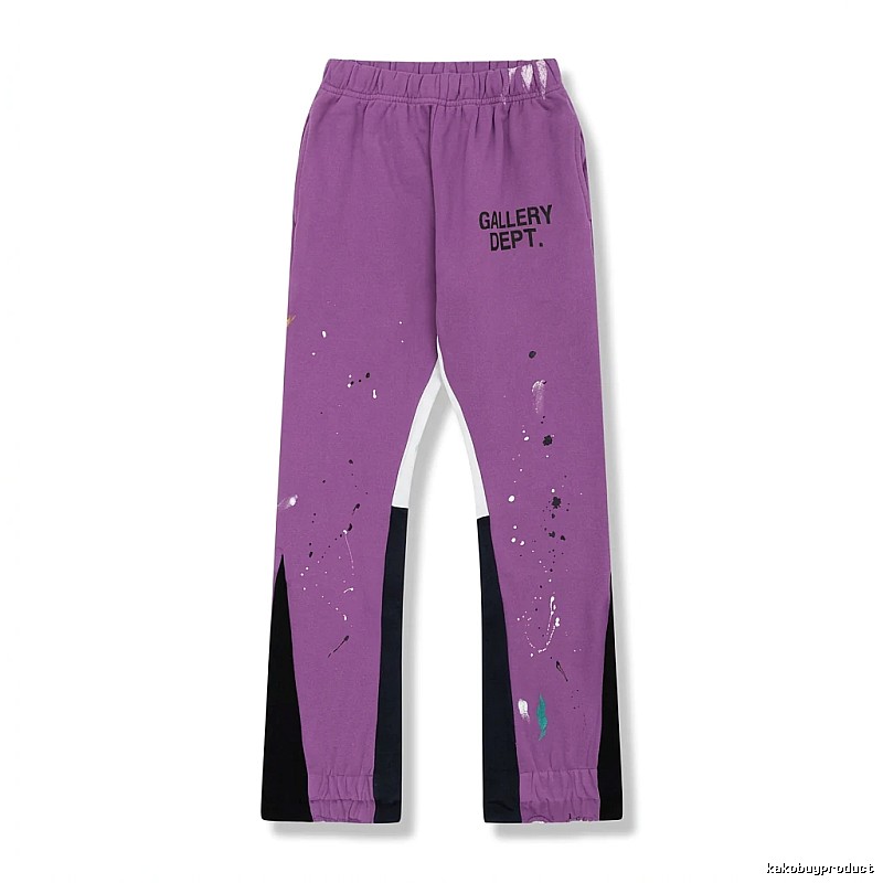 Gallery Dept. Trendy Splashed Ink Purple Sweatpants