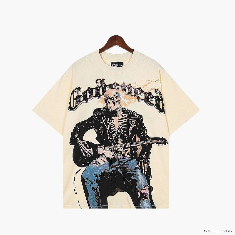 Godspeed Skull Print Rock Style Off-white T-shirt