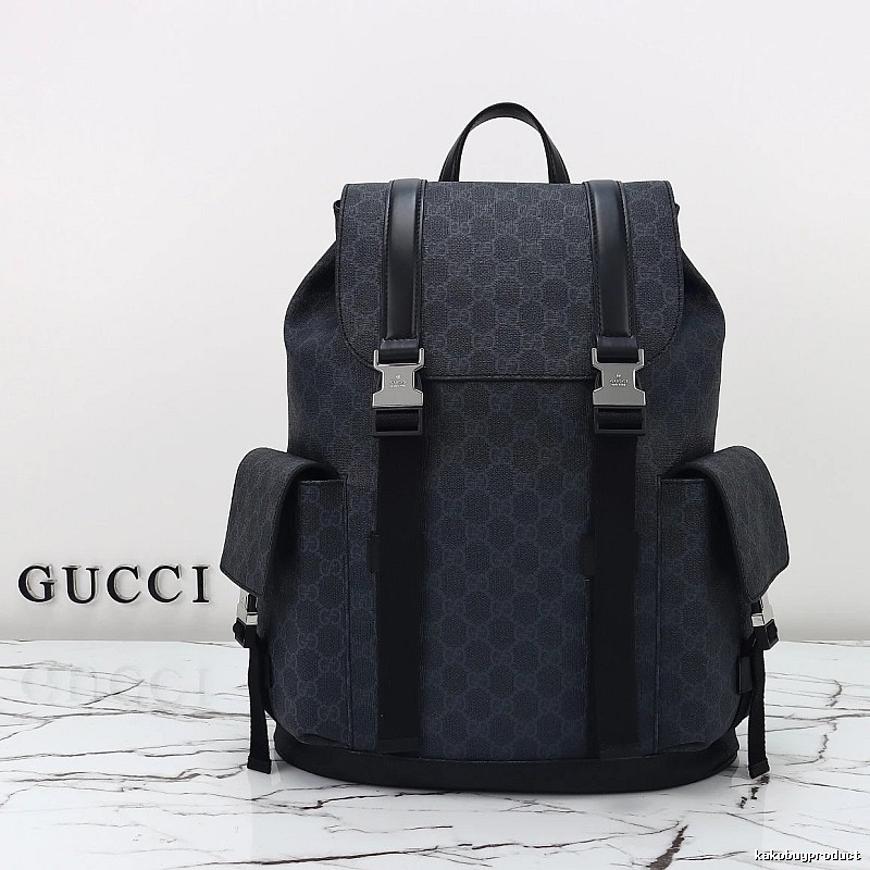 Gucci Black Gucci Monogram Backpack Backpack for Casual Outfits