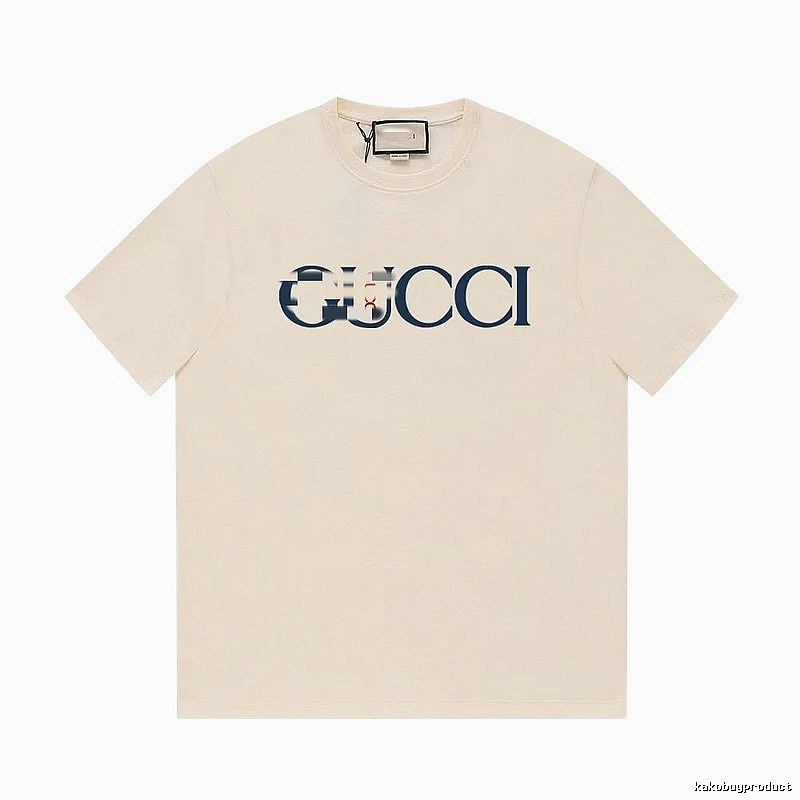 Gucci Classic Printed Casual Style Off-white Short Sleeve T-Shirt
