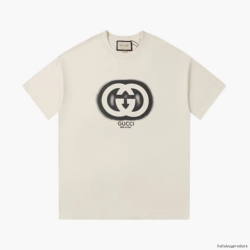 Gucci Double G Print Vintage Style Off-white T-shirt