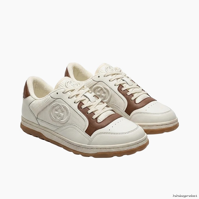 Gucci retro - style white and brown sports shoes