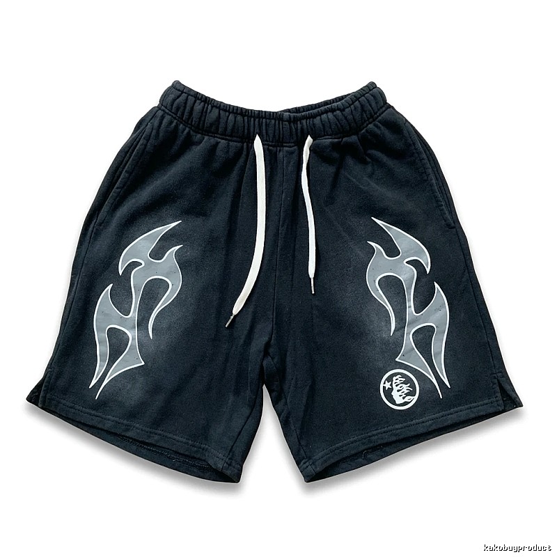 Hellstar Flame Dark Style Shorts