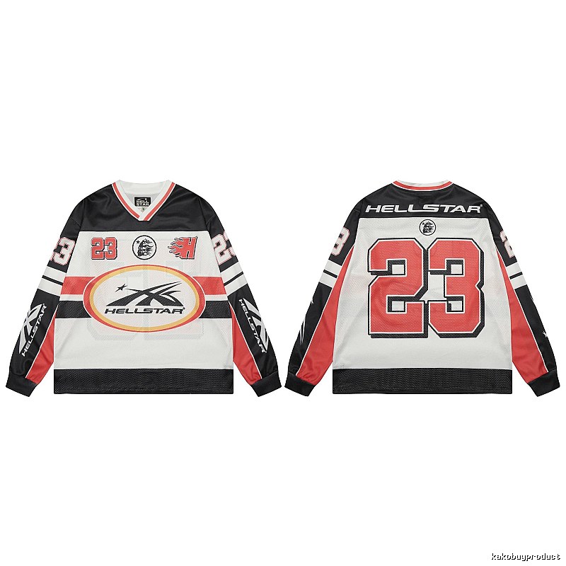 Hellstar No.23 American Street Style Black and Red Jersey