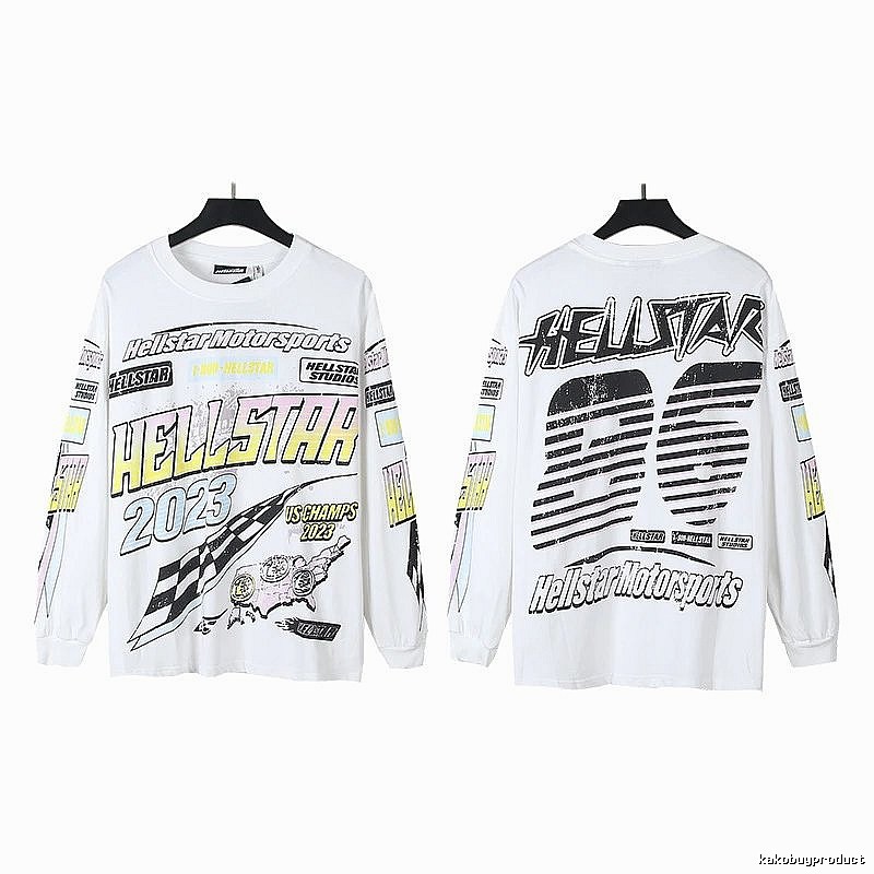 Hellstar Racing Style White Sweatshirt