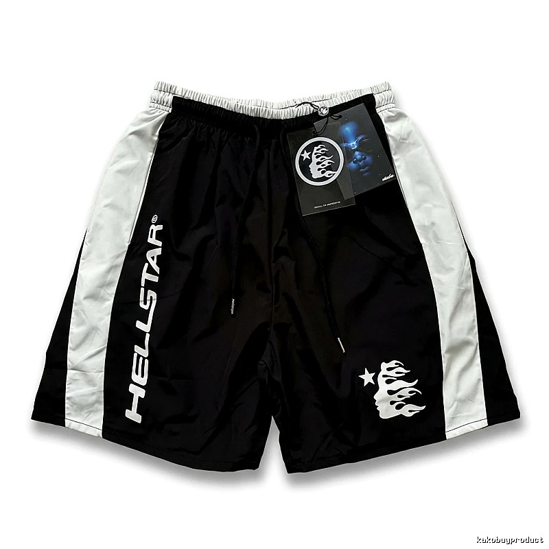 Hellstar Street Style Black and White Shorts