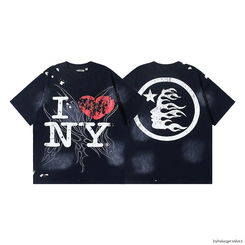 HellstarNY Vintage Distressed Black Short-sleeve T-shirt