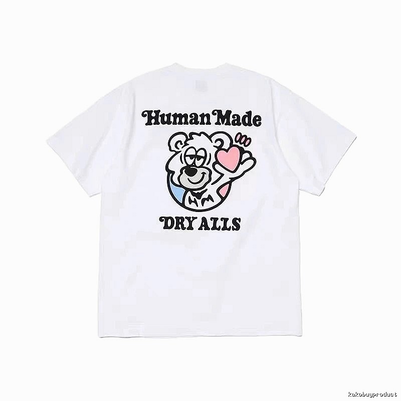 HUMAN MADE Heart Bear Japanese Streetwear White T-Shirt