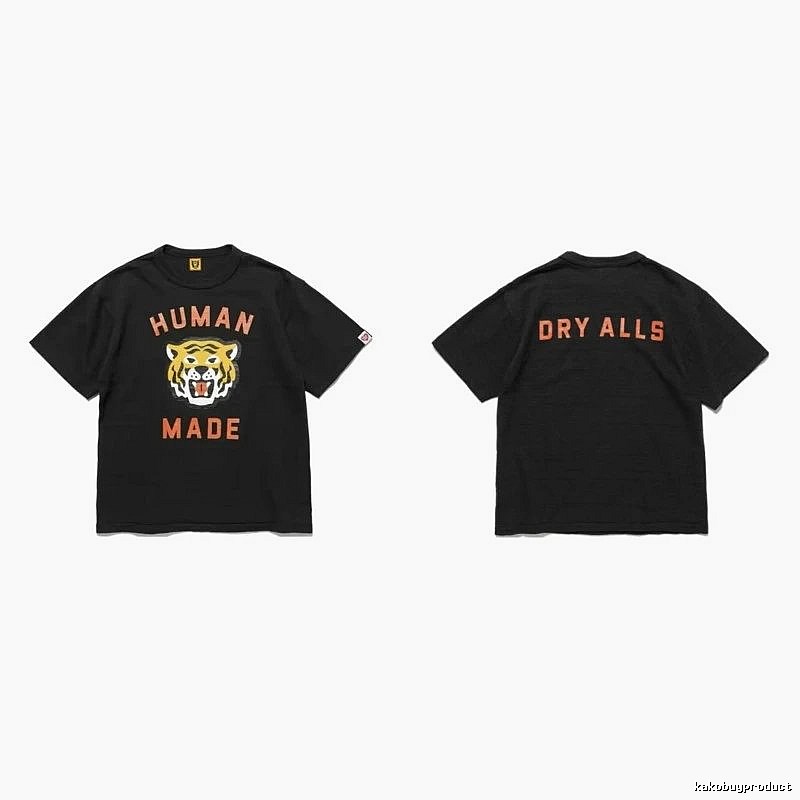 Human Made Premium Style Heart logo T-shirt Black Green Human for Resort Outfits