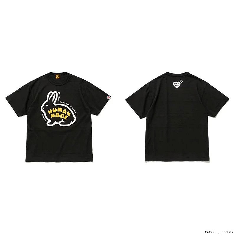 Human Made Streetwear Heart logo T-shirt Black Green Human with Practical Shape