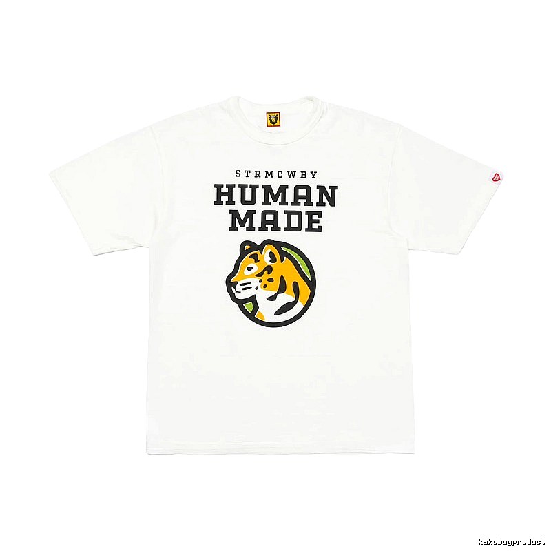 HUMAN MADE Tiger Head Print Japanese Streetwear White T-Shirt