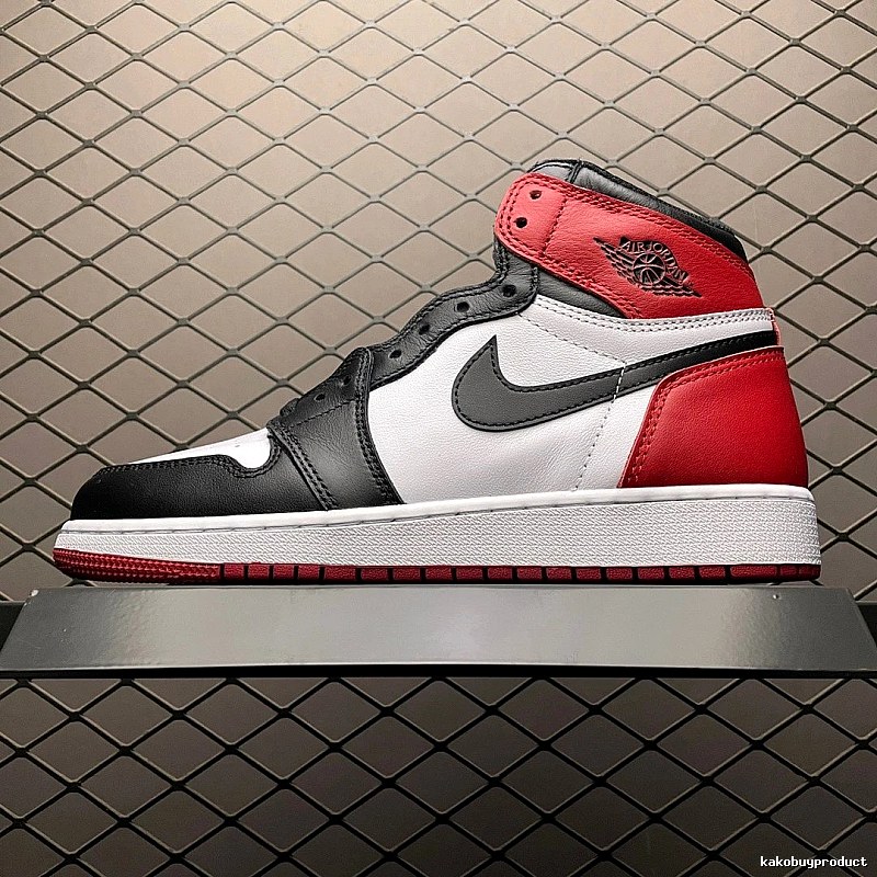 Jordan Black, White and Red Basketball High-Tops Defined by Sculpted Sole