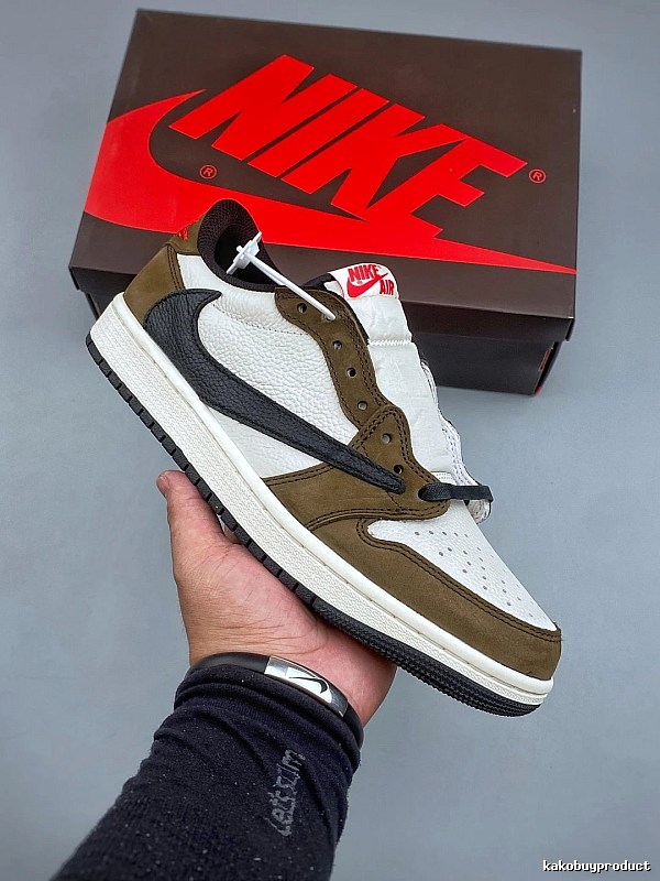 Jordan Brown and White Reverse-Swoosh High-Tops Highlighting Layered Side Wings