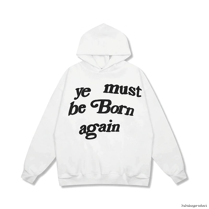 Kanye's religious-style white hoodie.
