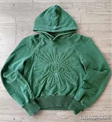 Kapital Travel Eye graphic hoodie Black Raised Eye with Modern Look