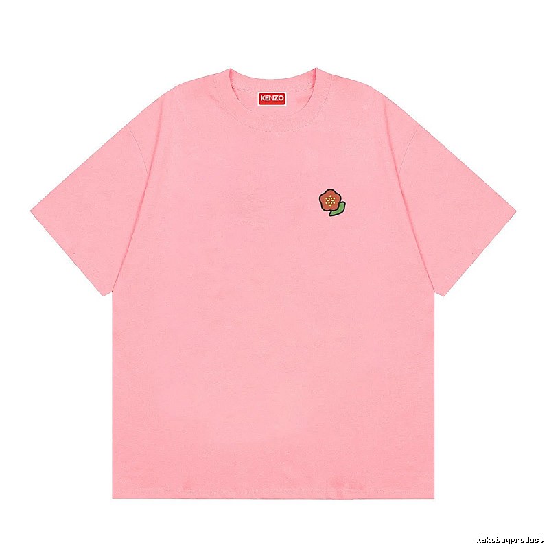 KENZO Begonia Collection Casual Style Pink T-Shirt