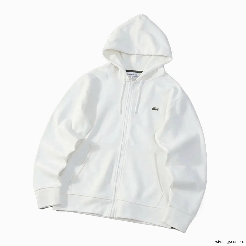 Lacoste simple-style white hoodie