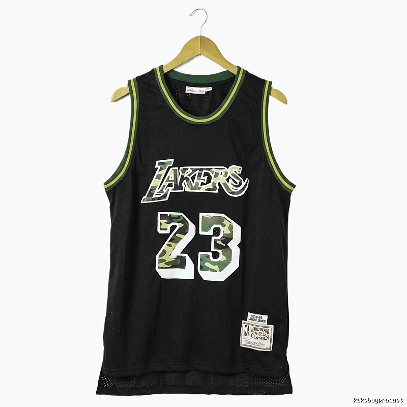LBJ Lakers camouflage-style jersey