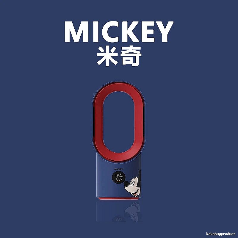Lotso Desk Cooling Misting Bladeless Fan Mickey Character Misting Bladeless Smart Control Oscillation Digital Display Long Runtime Two Mist Levels