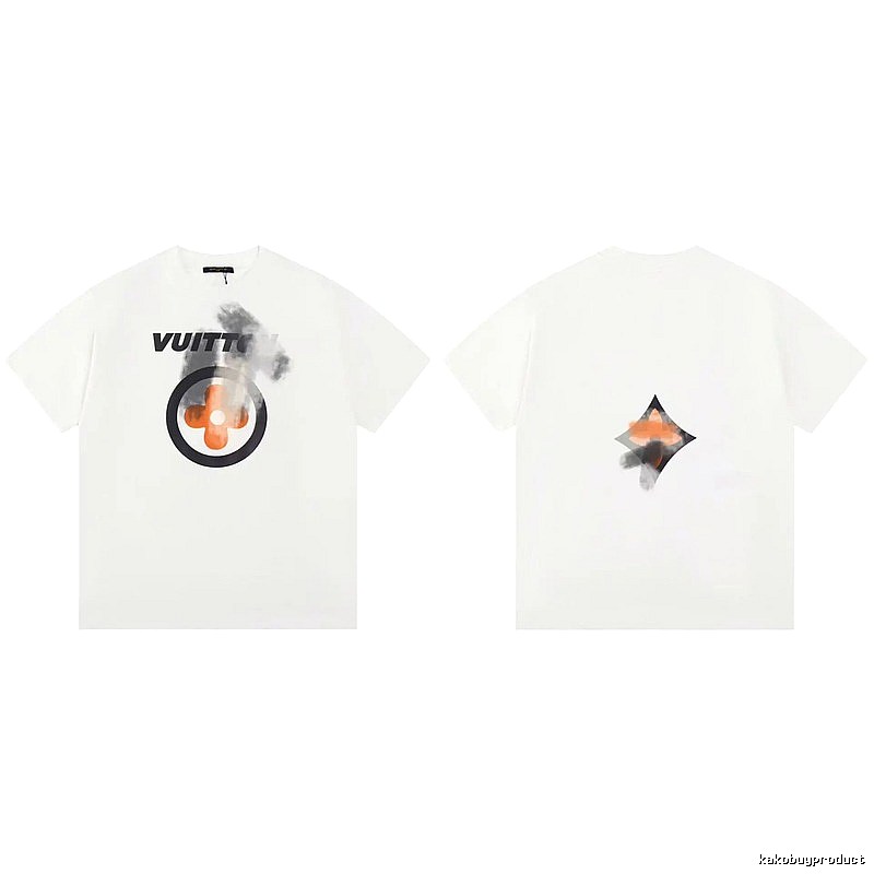 Louis Vuitton Blurred Monogram Trendy & Cool White T-Shirt