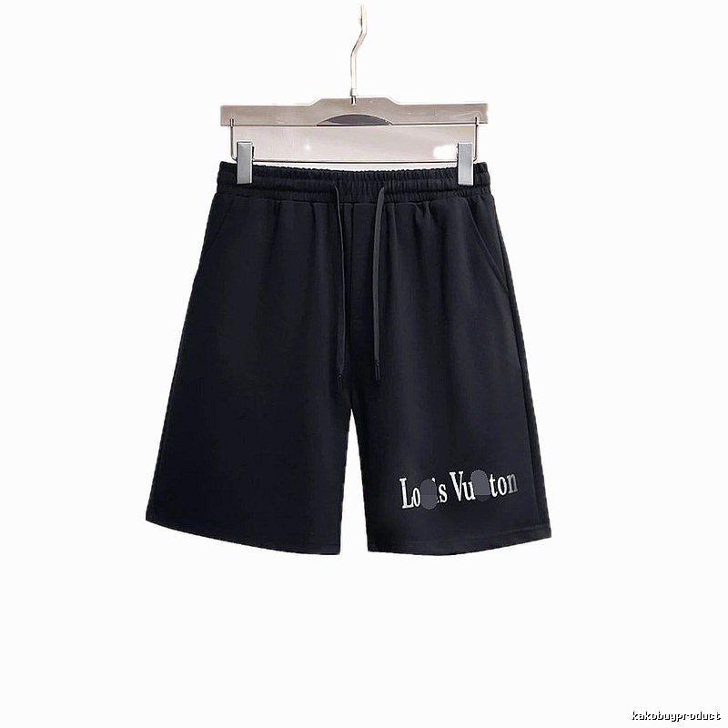 Louis Vuitton Casual Black Lettered Shorts