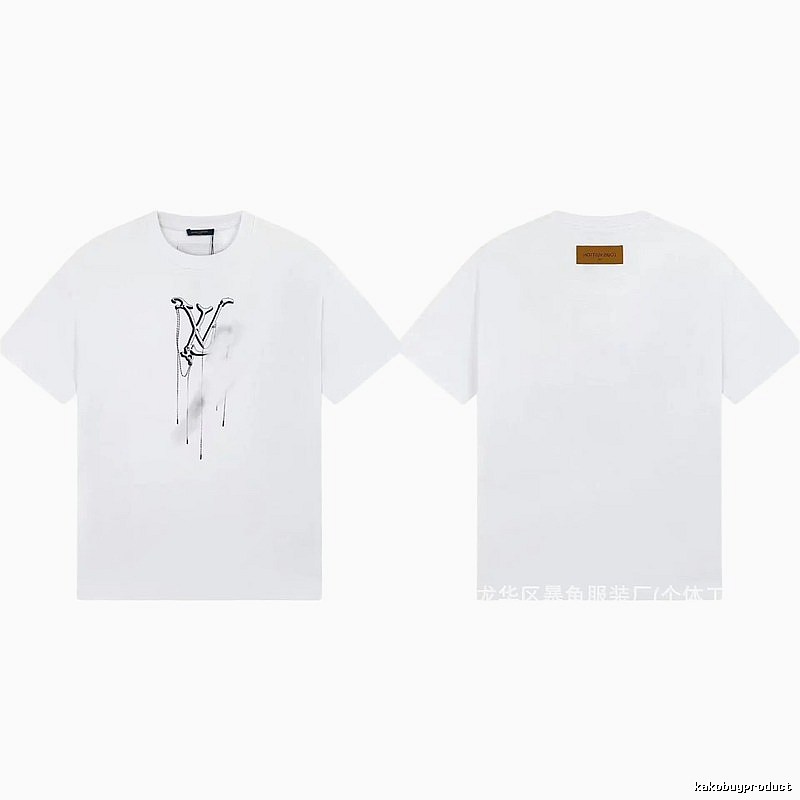 Louis Vuitton Graffiti Trend Style White Short-sleeve T-shirt
