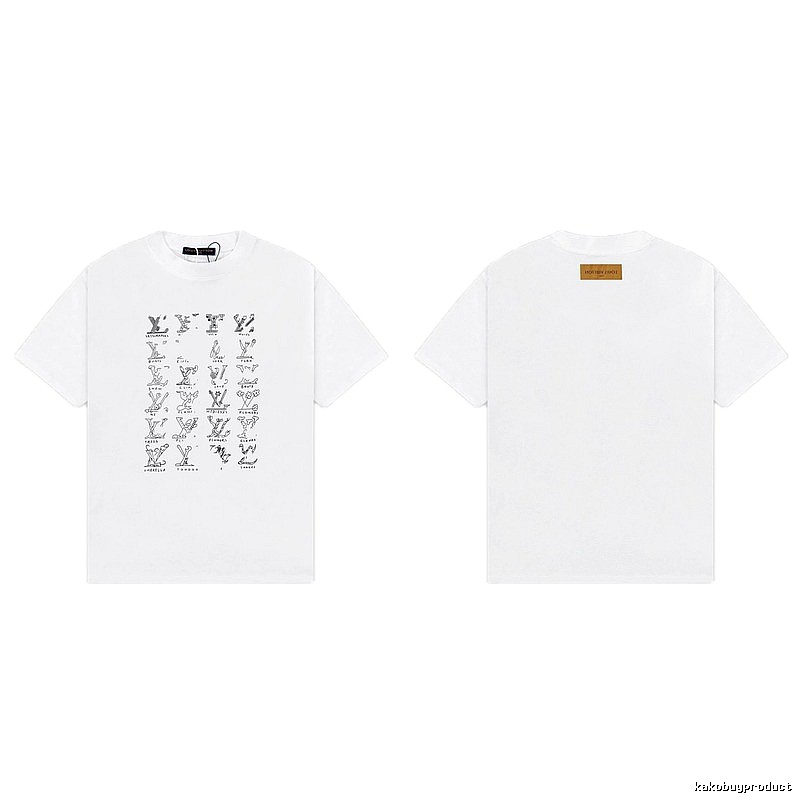 Louis Vuitton Graffiti Trend Style White T-Shirt