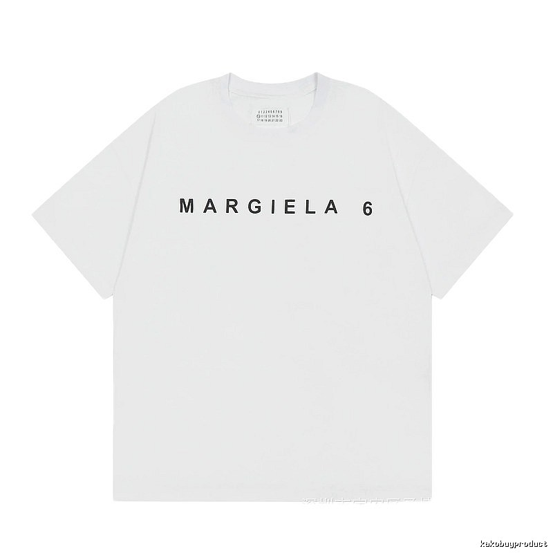 Maison Margiela MM6 Minimalist Style White Short Sleeve T-shirt