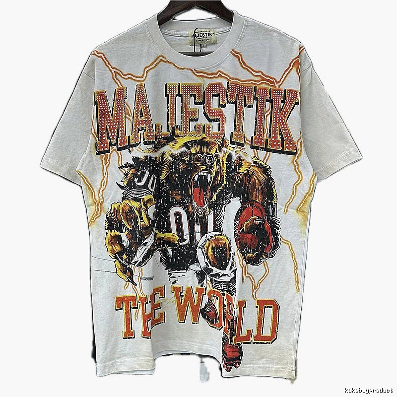 MAJESTIK Grizzly American Vintage White T-Shirt