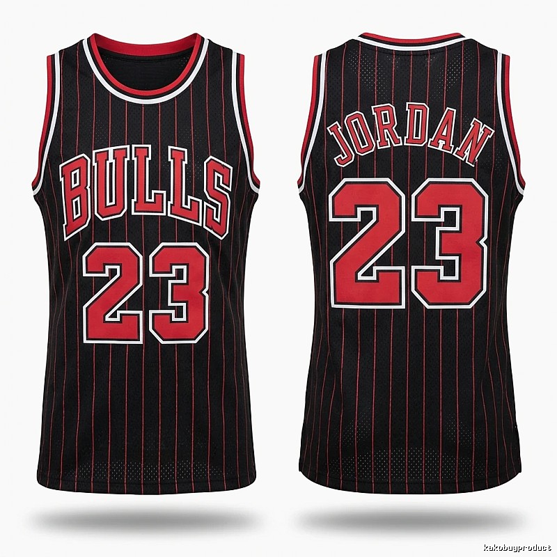 Michael Jordan No. 23 black and red jersey