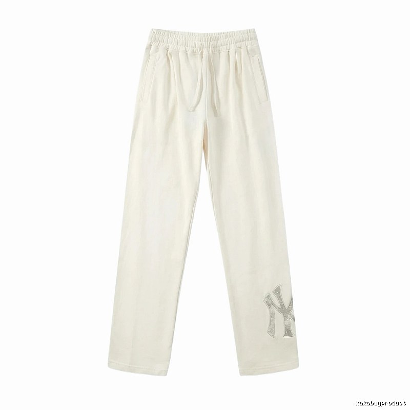 MLB casual style white long trousers