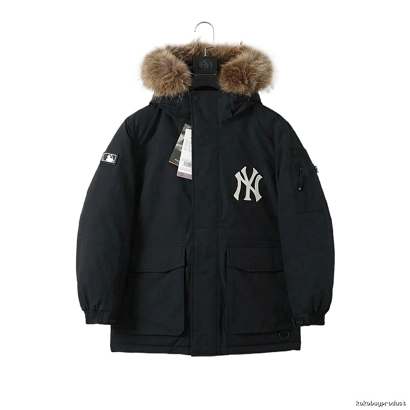 MLB workwear style black down jacket