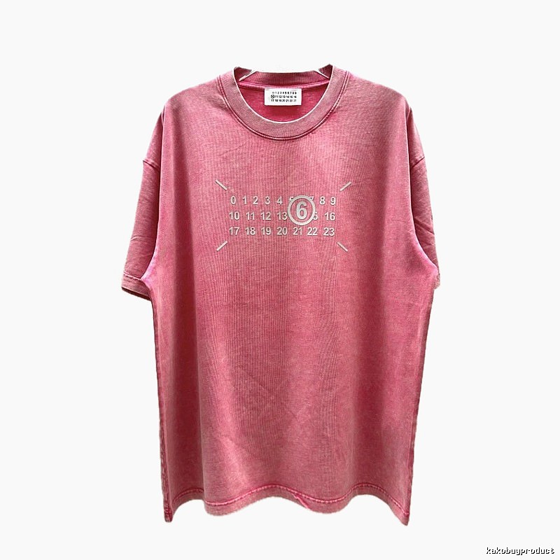 MM6 Maison Margiela Distressed Dusty Pink Short-sleeve T-shirt