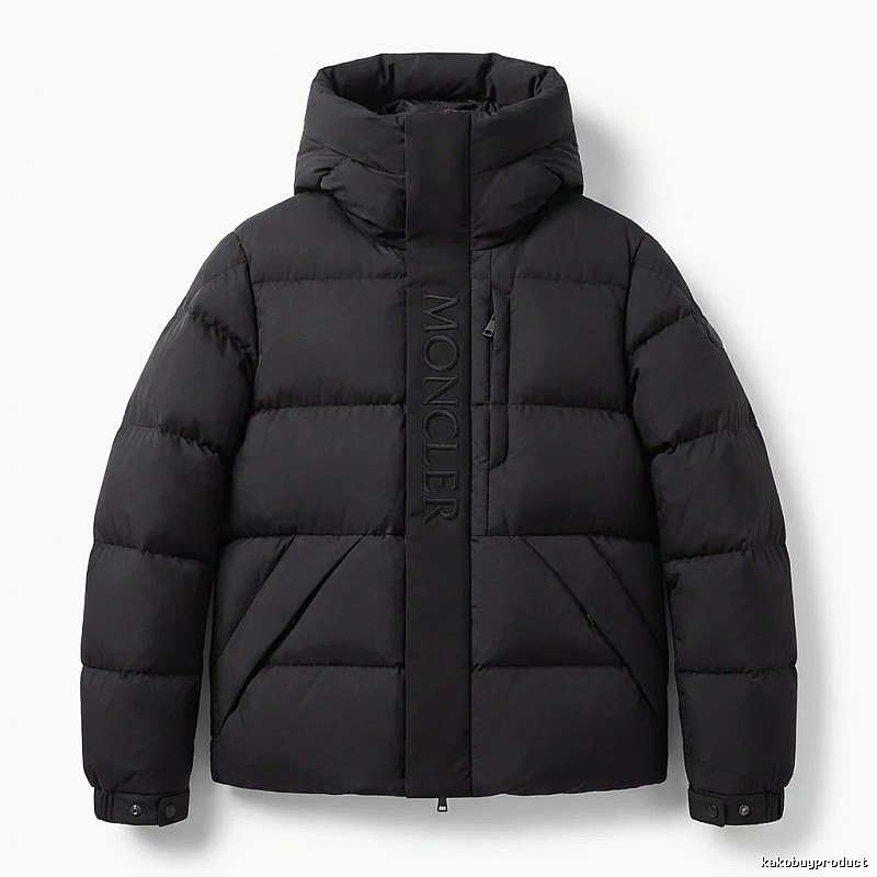 Moncler black minimalist style down jacket