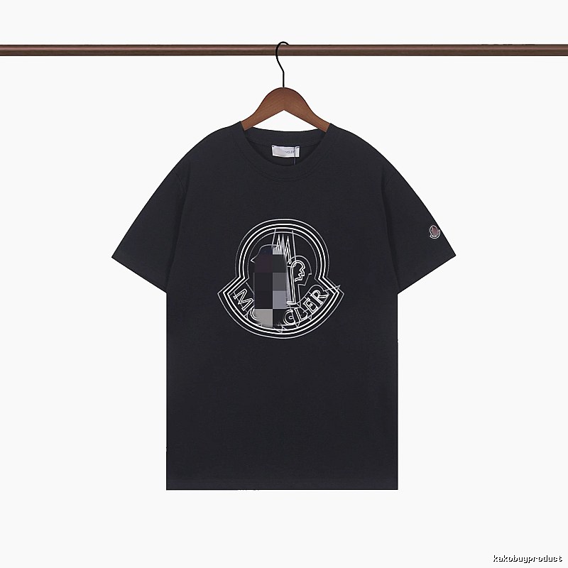 Moncler Classic Logo Casual Black Short-sleeve T-shirt
