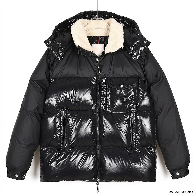 Moncler Glossy and Trendy Black Down Jacket