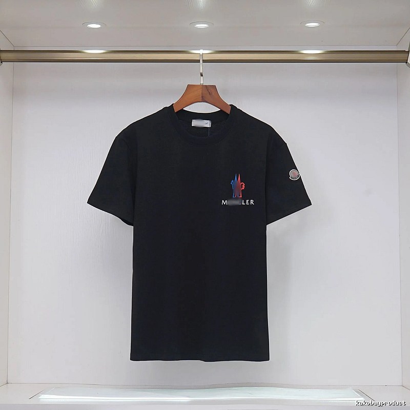 Moncler Gradient Print Casual Style Black T-Shirt