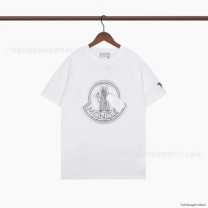 Moncler Large Logo Trendy Style White Short-sleeve T-shirt