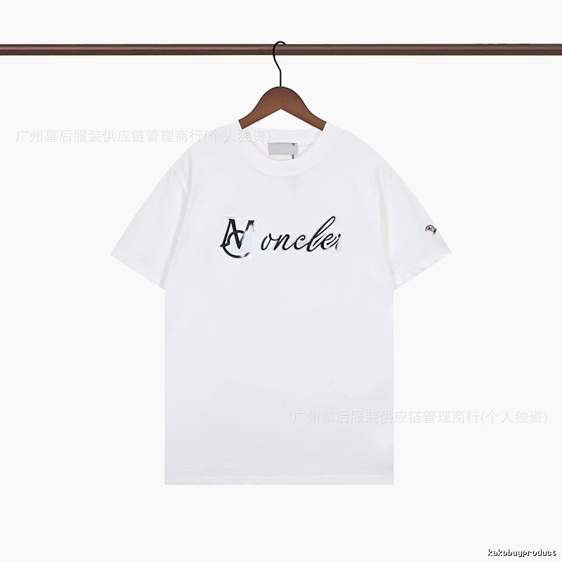 Moncler Letter Print Casual White T-Shirt