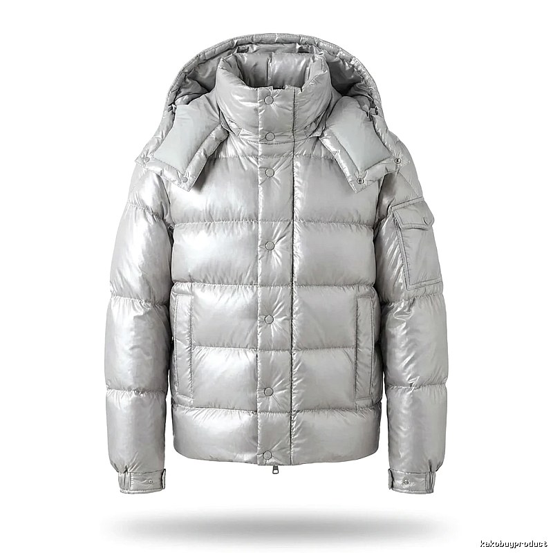 Moncler Silver Shiny Trendy and Cool Down Jacket